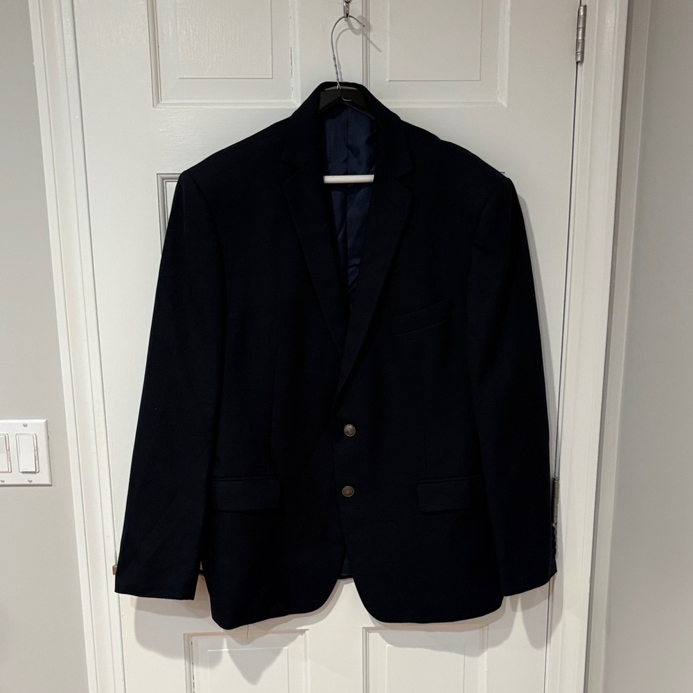 Joseph Abound Dark Navy Single-Breasted Sport Coat Blazer 46R